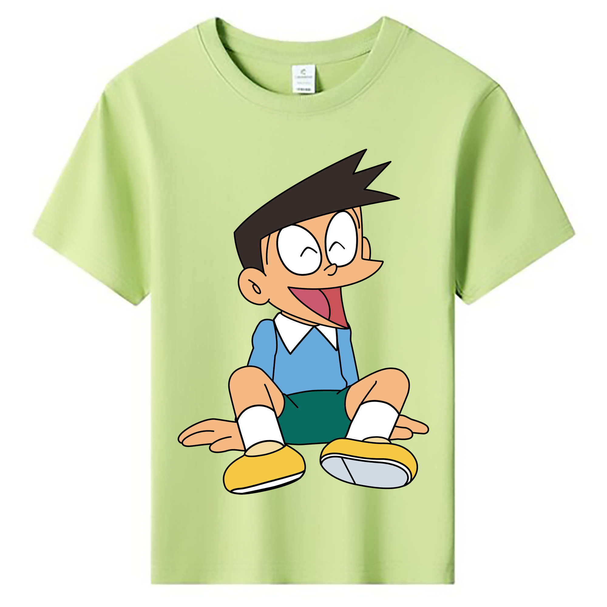 （画像用） ドラえもん 骨川 スネ夫 Doraemon Honekawa Suneo 綿100％キッズTシャツ（フロントプリント）